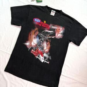 Vintage 90's Faded Heavyweight NHRA Winston Drag Racing T-Shirt - L